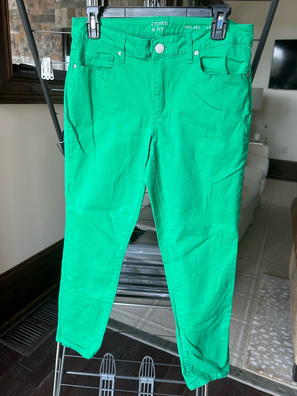 Crown & Ivy Emerald Green Skinny Jeans